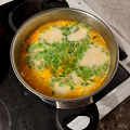 Фотография рецепта Сырный суп по-французски с курицей автор Катерина