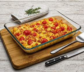 Фотография рецепта Простой вкусный ужин: картошка с фаршем и помидорами