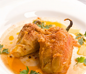 Фотография рецепта Фаршированные перцы с мясом и сыром