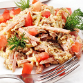 Фотография рецепта Салат из бекона с сыром, грецкими орехами и каперсами автор Оля Давыдова