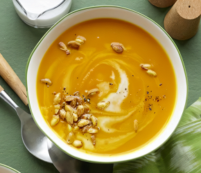 Фотография рецепта Cуп из мускатной тыквы и куркумы