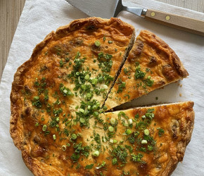 Фотография рецепта Пирог с курицей и грибами в духовке