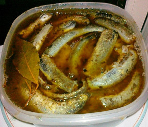 Фотография рецепта Минога маринованная