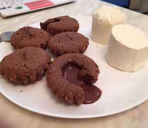 Фотография рецепта Шоколадный фондан (Chocolate fondant)