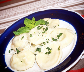 Фотография рецепта Равиоли со шпинатом, козьим сыром и творогом