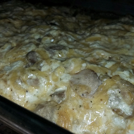 Куриное филе с грибами и сыром