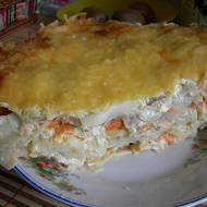 Куриное филе под шубой с картофелем